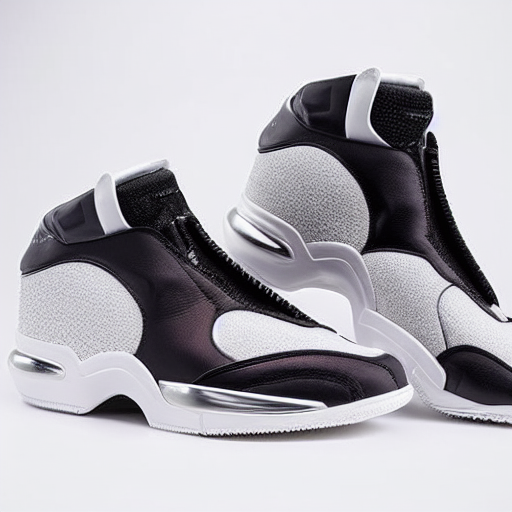3 quarter height, black, silver, purple, white, futuristic look, thick laces, air sole, leather, Balenciaga, with the letters J. R. on the shoe 3 quarter height, black, silver, purple, white, futuristic look, thick laces, air sole, leather, Balenciaga, with the letters J. R. on the shoe